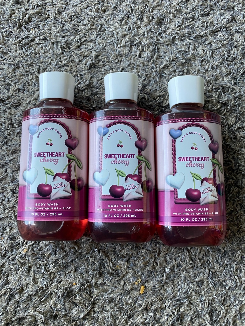 Bath & Body Works Sweetheart Cherry Body Wash Trio Set